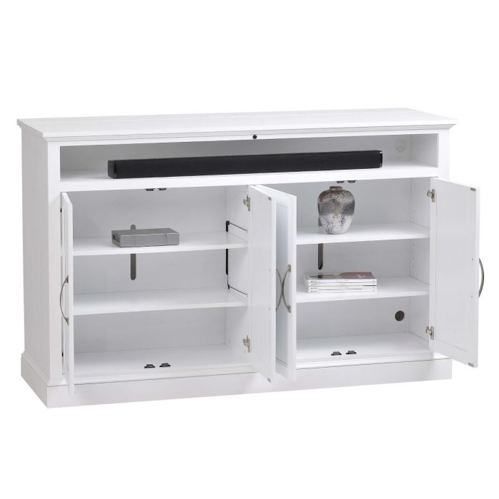 Brookville XL TV Lift Cabinet in White Finish