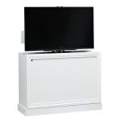 Color Sample: Andover White 360 Swivel TV Lift Cabinet