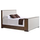 Color Sample: Cloud Nine King Size Upholstered Bed with Cappuccino Finish TV Lift Cabinet