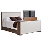 Cloud Nine King Size Upholstered Bed with Cappuccino Finish TV Lift Bed