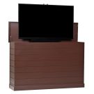 Color Sample: Outdoor Large Shiplap TV Lift Cabinet In Mocha Brown Finish