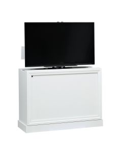 Color Sample: Andover White 360 Swivel TV Lift Cabinet