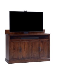 Color Sample: Brookville XL In Medium Brown Finish TV Lift Cabinet