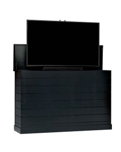 Outdoor Ship Lap TV Lift Cabinet In Black Finish