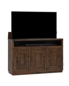 Charleston in Rich Brown Finish TV Lift Cabinet