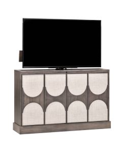 Serene Grey Finish 360 Degree Swivel TV Lift Cabinet