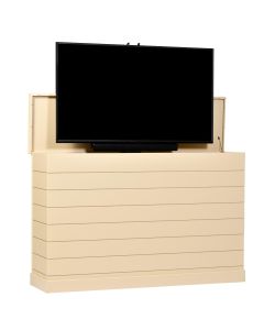 Outdoor Ship Lap TV Lift Cabinet In Sandshade Finish