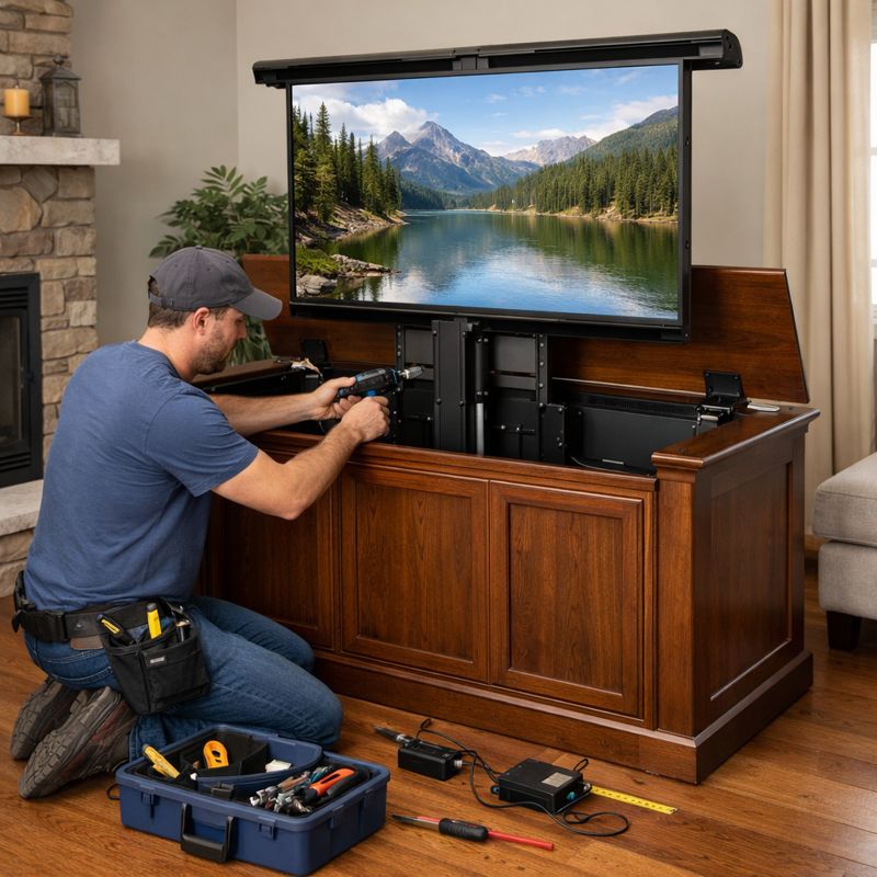 TV Lift Cabinet Installation Tips (Without Hiring Professionals)