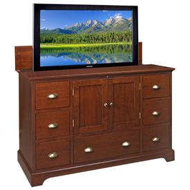 Restoration TV lift cabinet