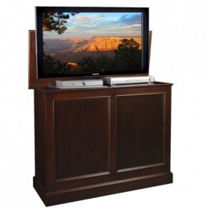carousel brown TV lift cabinet