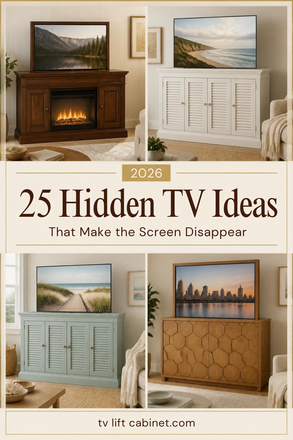 25 Hidden TV Ideas for 2026 That Make the Screen Disappear