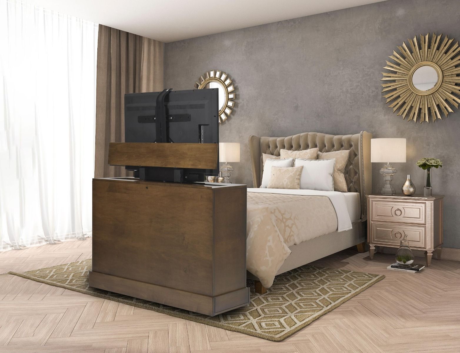 Modern Living Room Design Trends Featuring TV Lift Cabinets