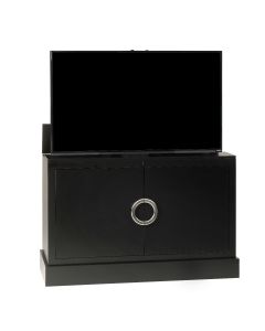 Clubside in Black Finish TV Lift Cabinet