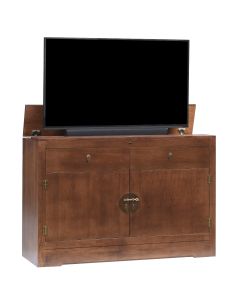 Imperial TV Lift Cabinet in Medium Brown Finish