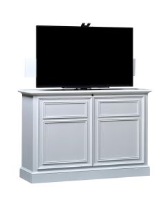 Latitude White 360 Swivel TV Lift Cabinet